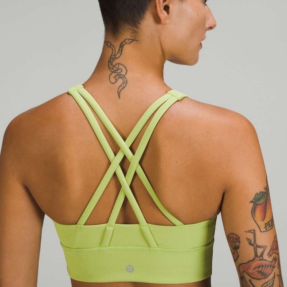 Lululemon Energy High-Neck Longline Ribbed Luxtreme Bra Size 4 - Picture 2 of 5